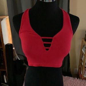 Free people ribbed sports bra/ cropped top